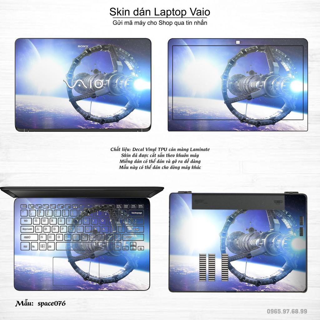 Skin dán Laptop Sony Vaio in hình không gian _nhiều mẫu 13 (inbox mã máy cho Shop)