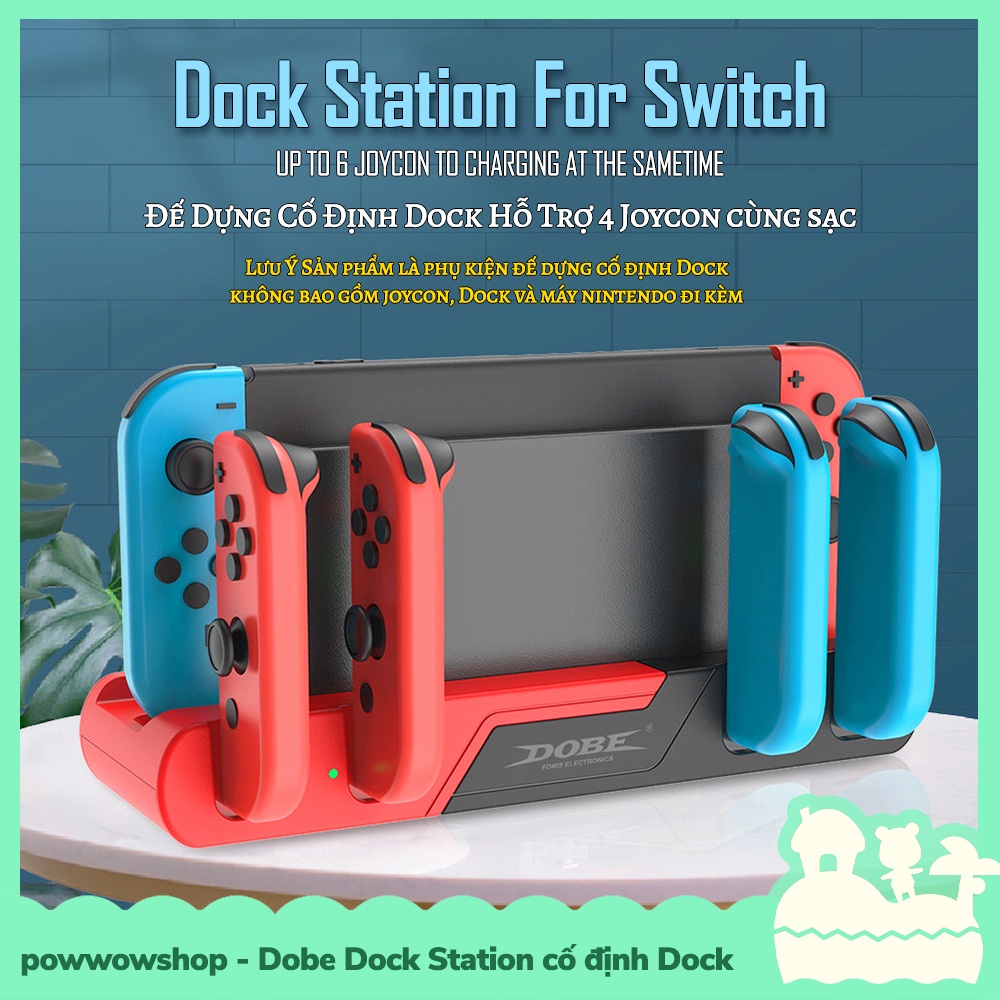 [Sẵn VN - Hỏa Tốc] Phụ Kiện Dobe Dock Station Đế Dựng Cố Định Dock Sạc Charging Joycon Cho Máy Game Nintendo Switch