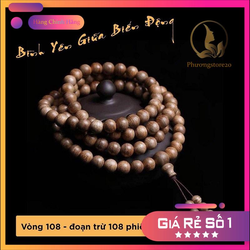 Vòng Đeo Tay 108 Hạt Gỗ Ngâm Trầm, Mùi Hương Tự Nhiên, Kèm Hộp Đưng Sang Trọng