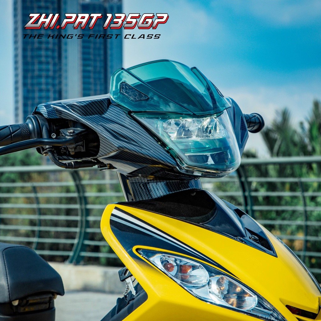 Chóa Đèn Exciter 135 2 Tầng Ex135 2005 2010 Chính Hãng Zhi.pat Bảo Hành 1 Năm màu đen khói