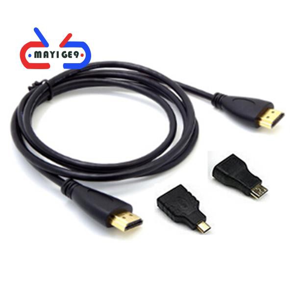 Cáp Chuyển Đổi 3 Trong 1 Hdmi Sang Mini & Micro Hdmi V1.4 0.5m