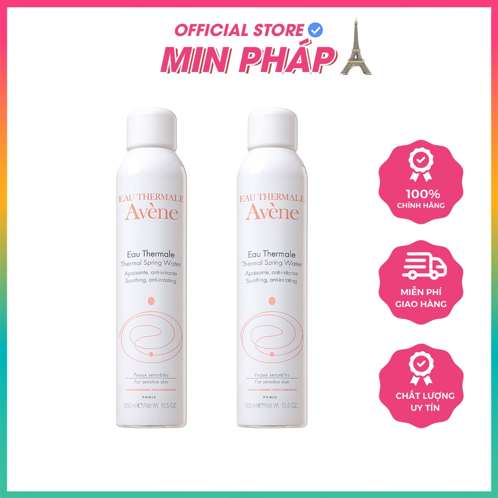 Xịt Khoáng Avene Thermal Spring Water Spray Cấp Ẩm, Làm Dịu Da, Chống Lão Hóa Da 300ml