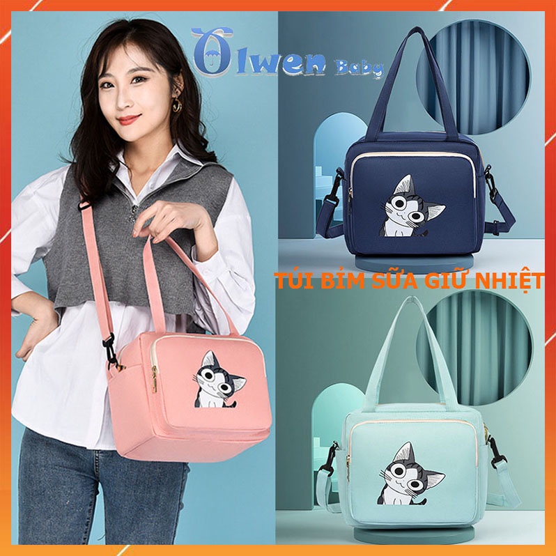 Túi Xách Bỉm Sữa Giữ Nhiệt Đa Năng Chống Thấm Nước Thời Trang Balo Đa Năng Bảo Quản Bình Sữa Đựng Chứa Đồ Cho Mẹ, Bé