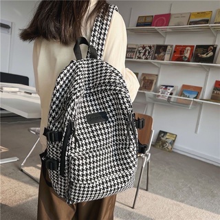 [SẴN] Balo Sọc Kẻ Ziczac Hàn Quốc Mmrbag Balo Đi Học Kẻ Sọc Caro Nam Nữ Tiện Lợi Trẻ Trung Chất Tweed Dày Dặn