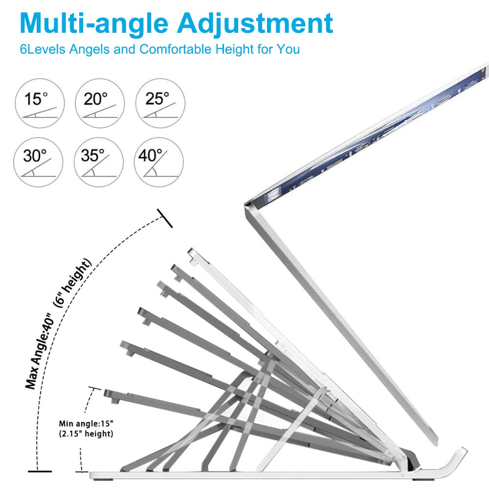 Giá Đỡ Laptop 13.3 14.1 15.6 16.1 inch Bằng Hợp Kim Nhôm Siêu Bền