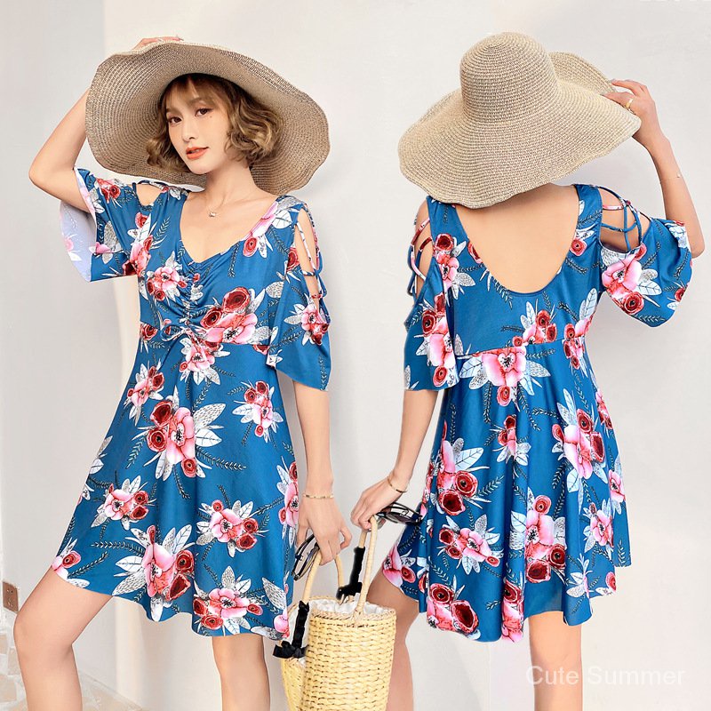 Bộ Đồ Bơi Mỏng Che Bụng Plus Size In Họa Tiết Gợi Cảm Cho Nữ