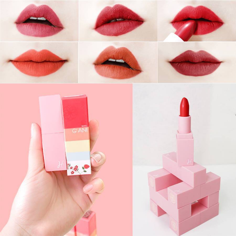 (Cam kết hàng chuẩn) Son Thỏi GANI H Matte Lipstick