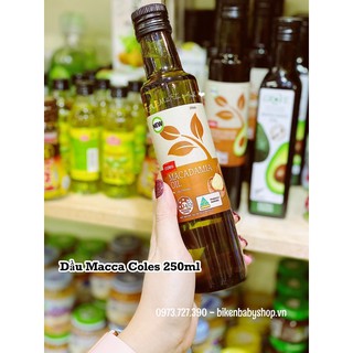 Dầu hạt Macca Coles 250ml date 2022