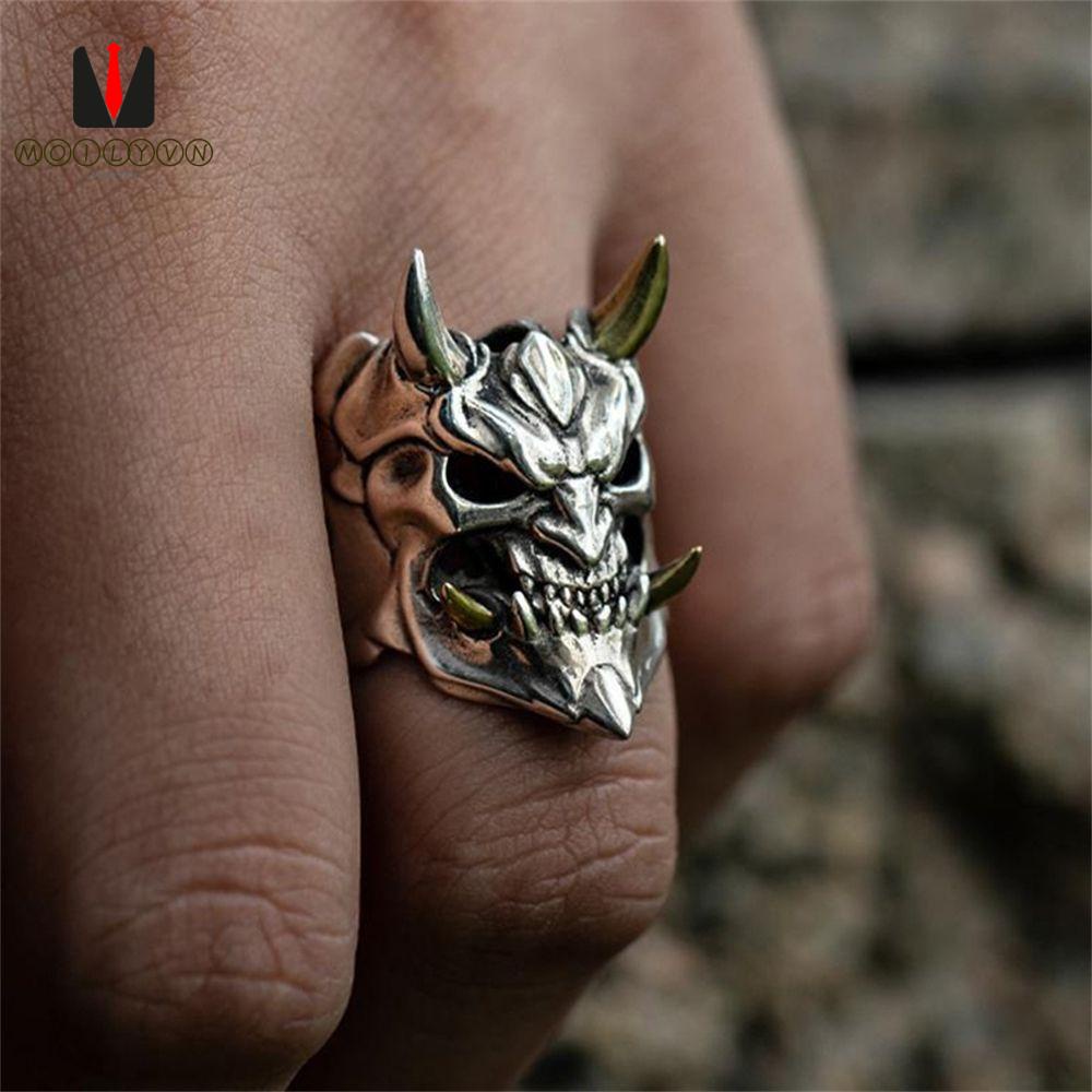 Nhẫn hình đầu lâu phong cách gothic cổ điển thời trang cho nam