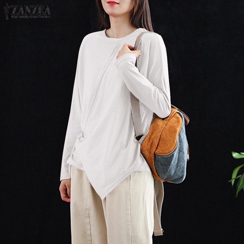 Áo Kiểu ZANZEA Tay Dài Dáng Rộng Cá Tính Cho Nữ