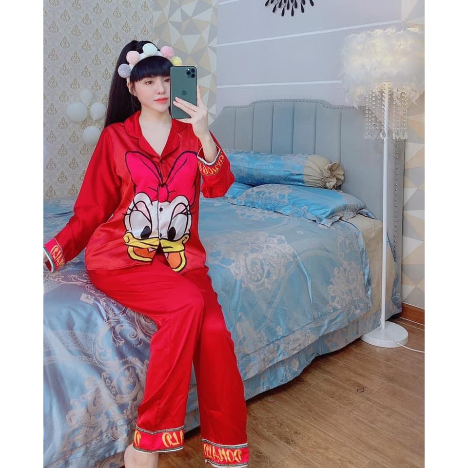 Pizama satin lụa in mickey TDQD | WebRaoVat - webraovat.net.vn