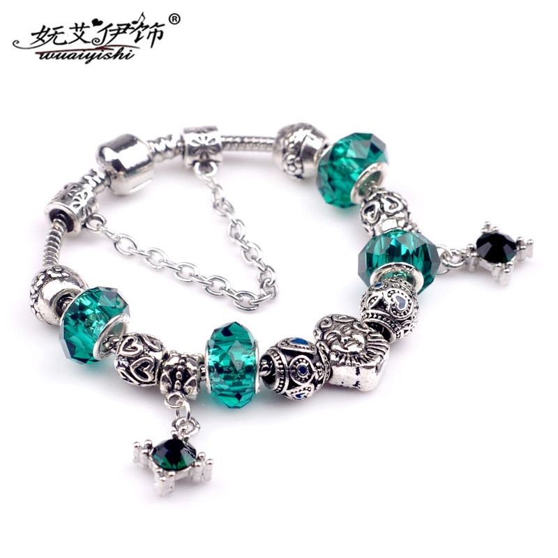 Vòng Tay Pandora Phong Cách Âu Mỹ Hạt Lỗ Lớn Nạm Kim Cươngdiy Đồ Trang Sức Của Một Thế Hệ Châu Âu Và Hoa Kỳ Trang Sức Bán Buôn