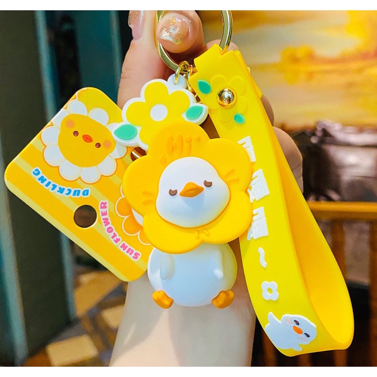 MÓC KHÓA TRANG TRÍ CHONG CHÓNG VỊT NỞ HOA