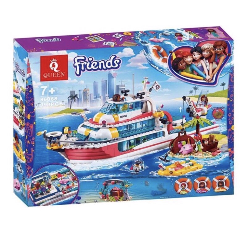 Đồ chơi xếp hình lego friend du thuyền sang trọng cho bé gái 999 pcs -friends