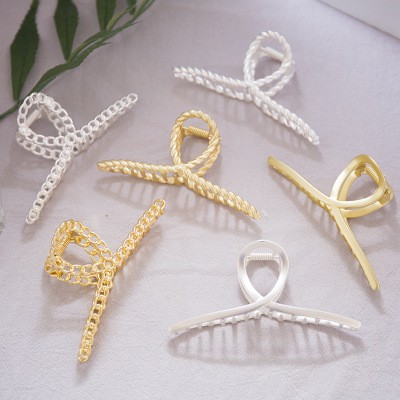 Kẹp tóc kim loại cỡ lớn thời trang phong cách cho nữ