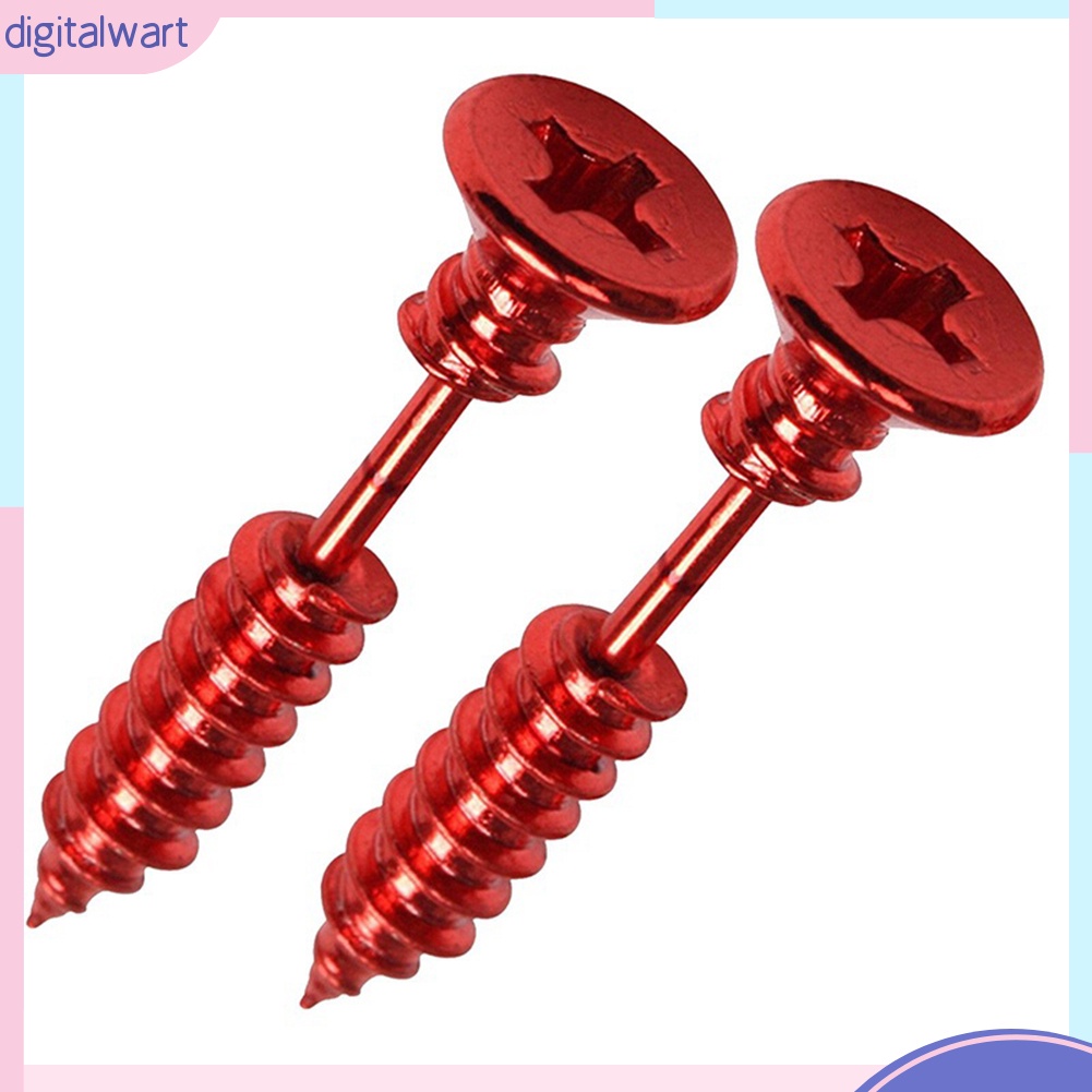 Hoa Tai Kim Loại Hình Vít Đính Đinh Tán Thời Trang Unisex