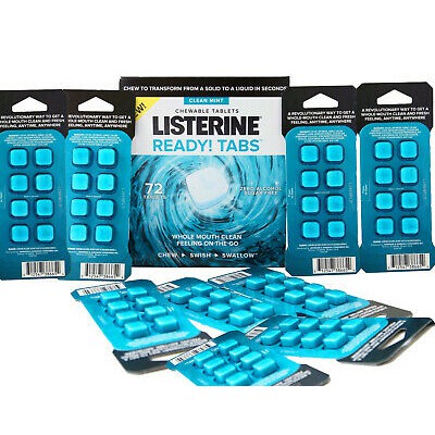 Kẹo nhai thơm miệng Listerine Ready! Tabs Clean Mint