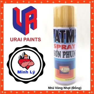 Sơn Phun Nhũ Vàng Nhạt A 228 ATM Spray Cao Cấp (400ml thumbnail