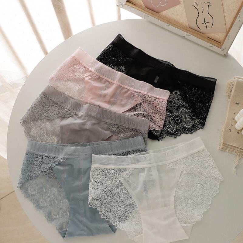 Quần Lót Nữ Đúc Su Pha Ren Hoa Siêu Mềm Mát Đẹp Sexy QL18