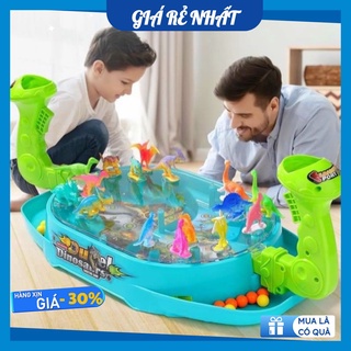 Bộ đồ chơi đấu trường khủng long, trò chơi bắn bi vui nhộn, an toàn cho bé trai bé gái