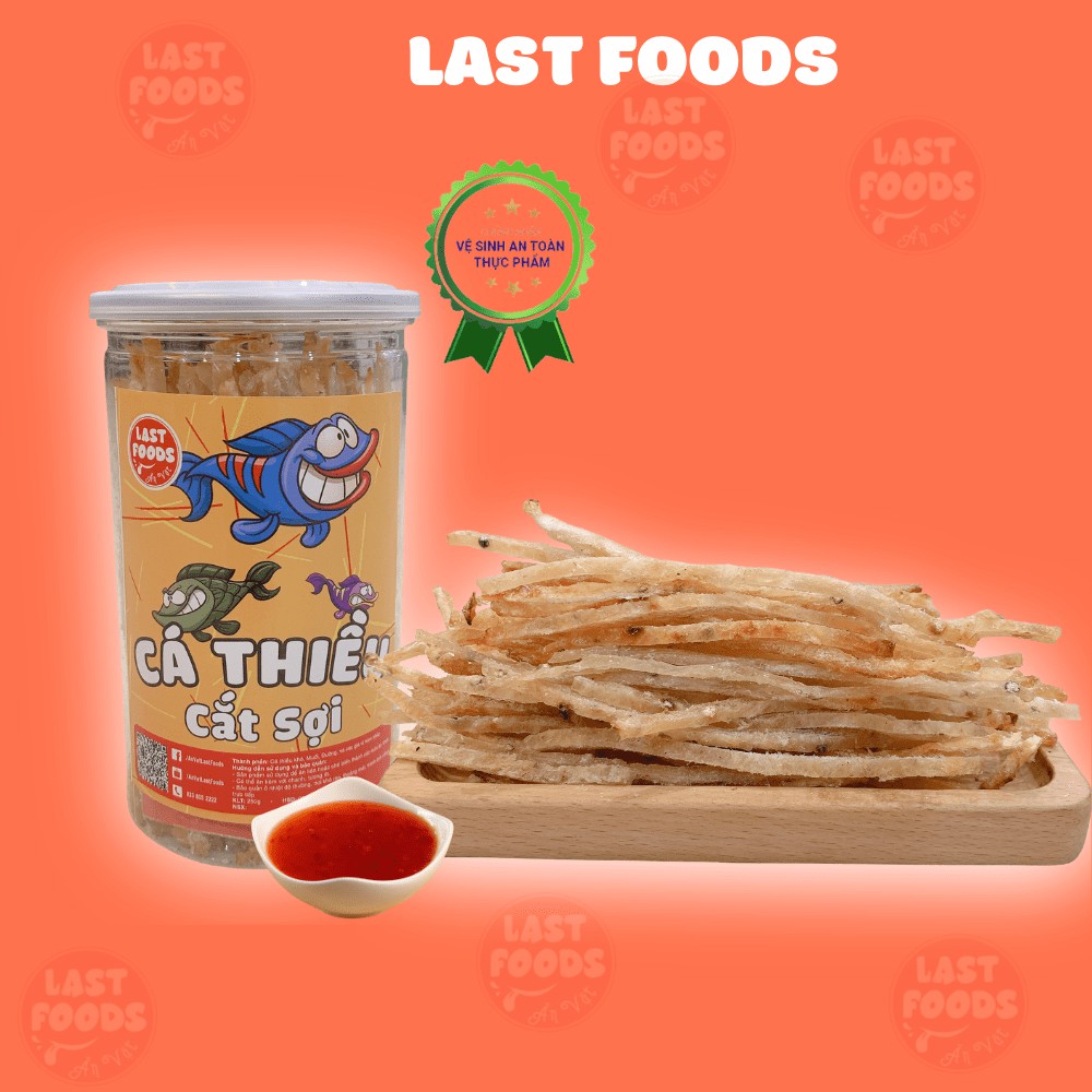 Cá thiều cắt sợi hũ pet 250gr , ăn vặt LASTFOODS Hà Nội đặc sản các miền ngon giá rẻ