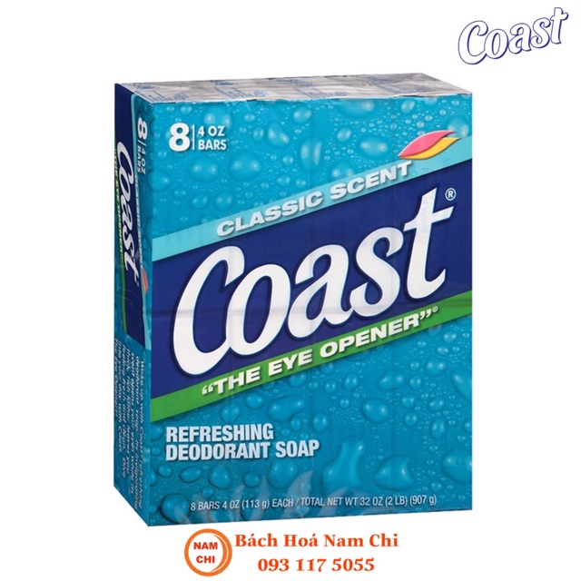 Combo 1 Lốc Coast Cục Mỹ 113g - 8 Bánh