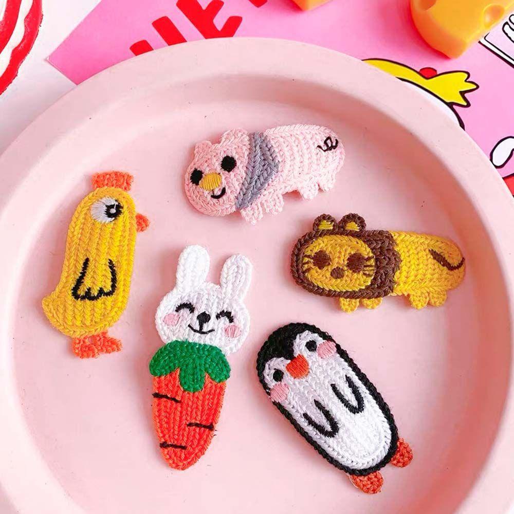 Kẹp Tóc Hình Động Vật Bằng Len Phong Cách Hàn Quốc Thời Trang WMES15H