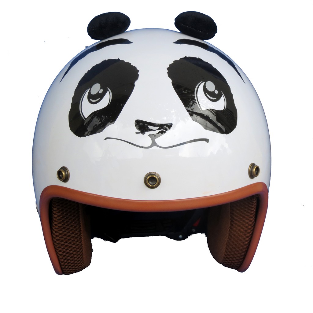 Mũ bảo hiểm 3/4 NTMAX gấu panda siêu cute