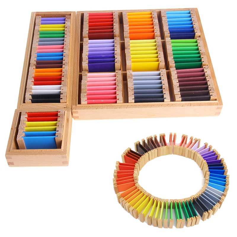 Hộp màu số 3 Montessori. Giáo Cụ Montessori cho bé lứa tuổi 0-6. Hàng Quốc Tế Chính Hãng Quốc Tế