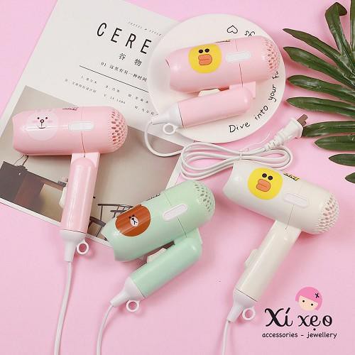 MÁY SẤY TÓC DU LỊCH MINI GẤP GỌN HÌNH GẤU THỎ MÈO KITTY DOREMON SIÊU XINH-MÁY SẤY TÓC HÌNH THÚ GẤP GỌN TIỆN LỢI