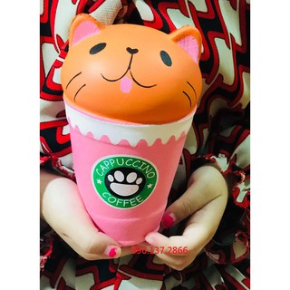 SQUISHY COFFEE MÈO THƠM MỀM DỄ THƯƠNG TO BỰ