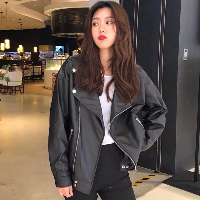 Áo khoác da form rộng | Shopee Việt Nam