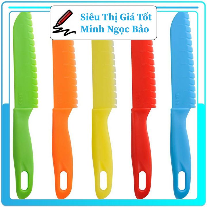 Dao Tập Cắt - Dao Nhựa Tập Cắt Cho Bé, An Toàn Cho Bé Thỏa Sức Vui Chơi Giá 1 Cái
