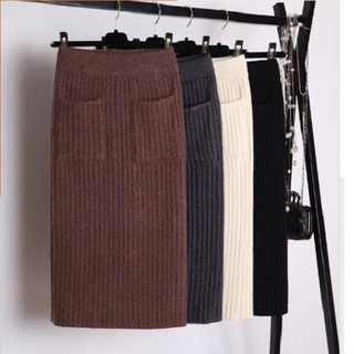 Chân váy len bút chì Quảng Châu cho nữ CV184