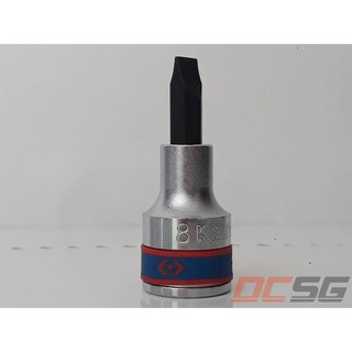 Mũi vít dẹp 1.2x8mm đầu 1/2" kingtony 4022-08