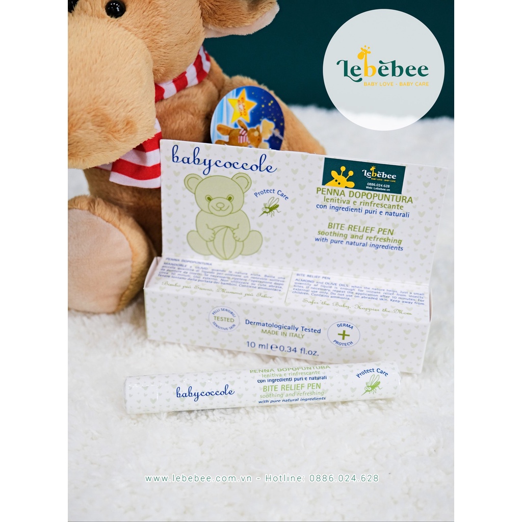 Bút Chấm vết Muỗi Đốt Babycoccole 0M+ Chiết xuất Hạnh Nhân và Dầu oliu 10ml