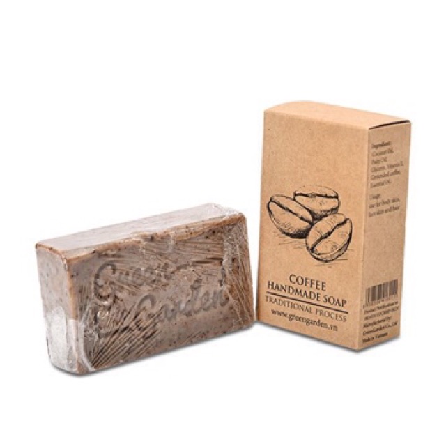 100gr Xà phòng handmade Green Garden Cofee Tẩy tế bào chết sạch sáng da | BigBuy360 - bigbuy360.vn