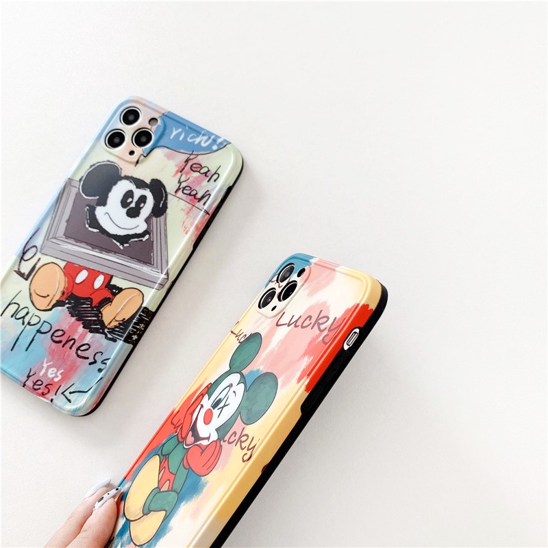 Ốp lưng iphone Mickey Color IMD dày dặn viền nổi 5/5s/6/6plus/6s/6splus/7/7plus/8/8plus/x/xs/11/12/pro/max/plus/promax