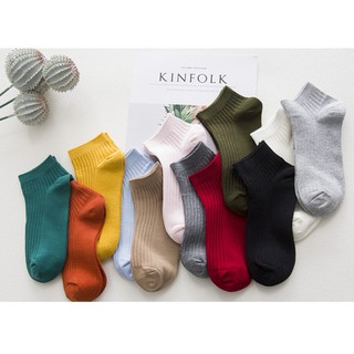 Vớ ngắn unisex Gân Trơn - V2