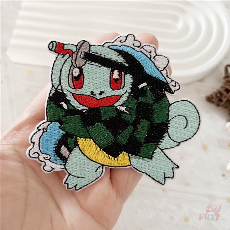 ☸ Pokemon G.O ✖ Miếng Dán Trang Trí Hình Demon Slayer Độc Đáo ☸ 1 Miếng Dán Ủi Quần Áo Hình Nhân Vật Anime