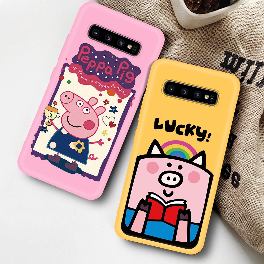 Ốp lưng Samsung Galaxy S10E S8 S9 PLUS mẫu heo peppa | BigBuy360 - bigbuy360.vn