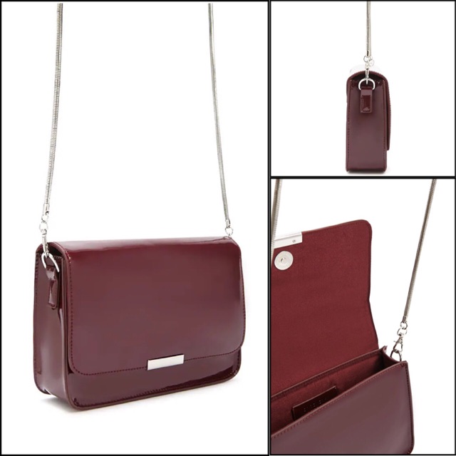 Túi Forever 21 Faux Patent Leather Crossbody