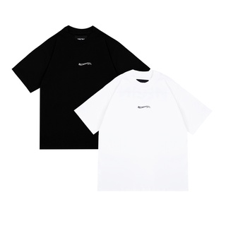 Áo thun recin basic, trắng/ đen