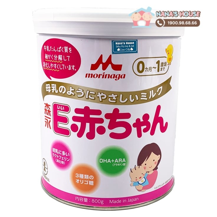 Sữa Morinaga E-Akachan Nhật Bản (Từ 0-12 tháng)