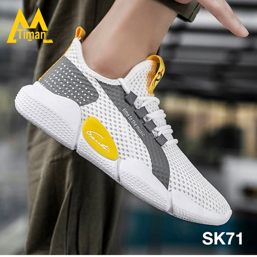 Giày thể thao nam sneaker TIMAN SK71 đế êm vải thoáng khí bảo hành 1 năm