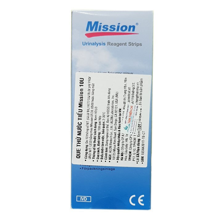 Que thử thử nước tiểu 10 thông số ACON Mission