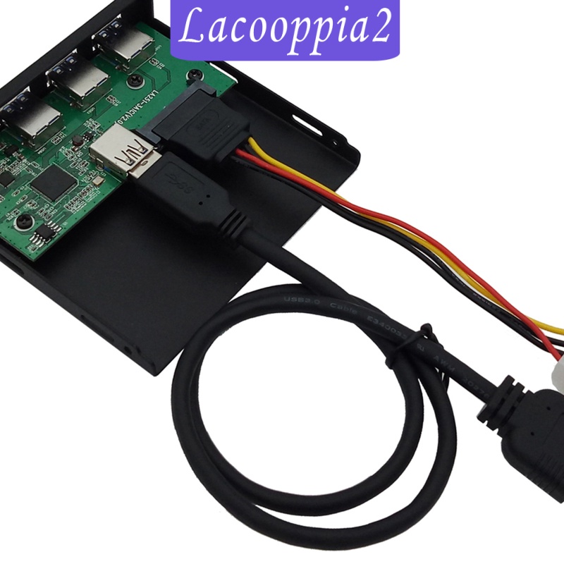 [LACOOPPIA2] USB 3.0 3.5&quot; 4-Port Interface Hub Front Panel Hub Expansion Board Card 6Gbps