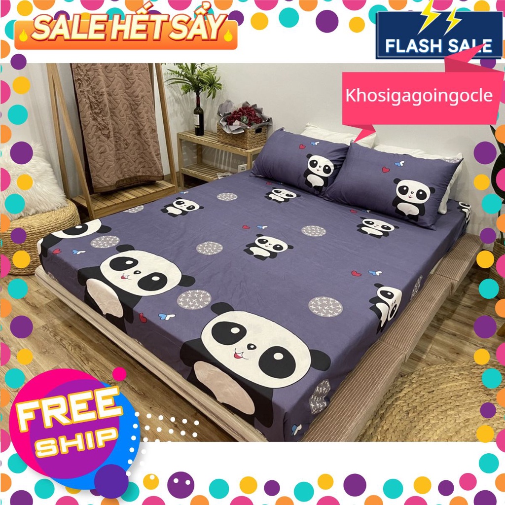 Drap ga bo chun bọc đệm,đủ kích thước-mẫu gấu trúc