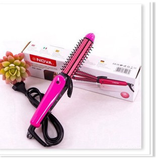 Máy kẹp tóc 3 in 1 nova 8890 - uốn, duỗi, bấm - kẹp uốn tóc nóng nova 3 trong 1 - cam kết hàng mới 100%