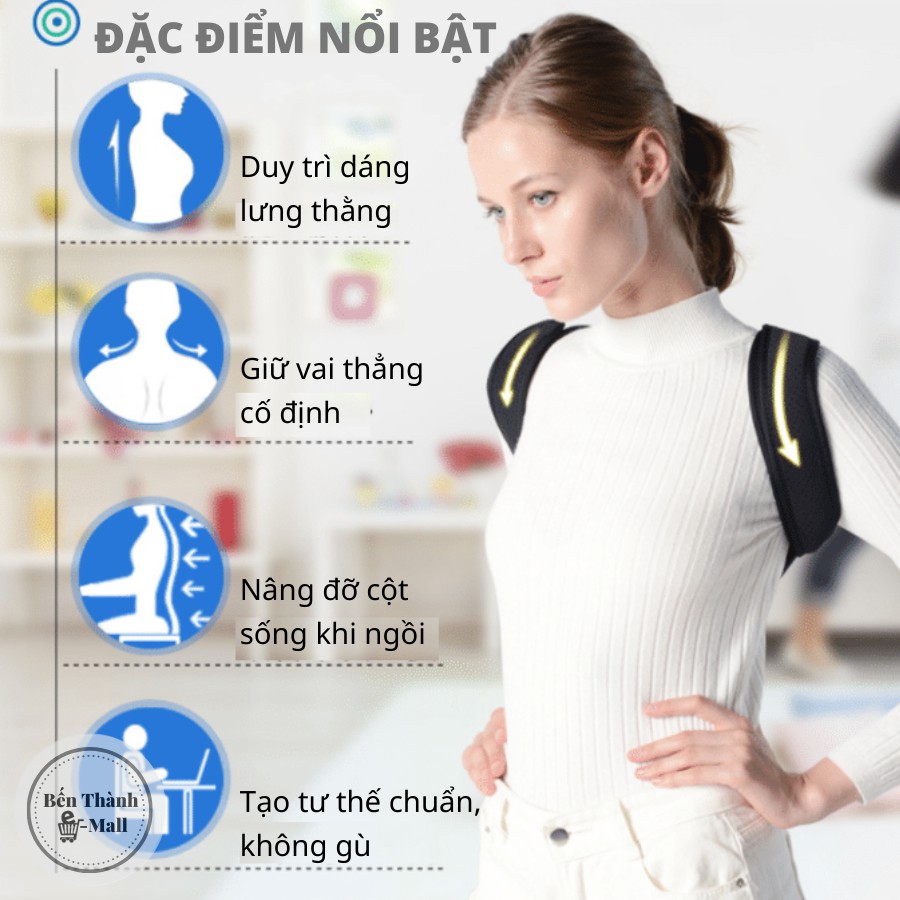 ✈️[Freeship] Đai Chống Gù Lưng Posture Supporter (PS) [Tặng kèm 02 tấm trợ lực]